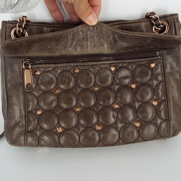 Rebecca Minkoff Quilted Studded Chain Strap Distressed Leather Shoulder Bag main image 9